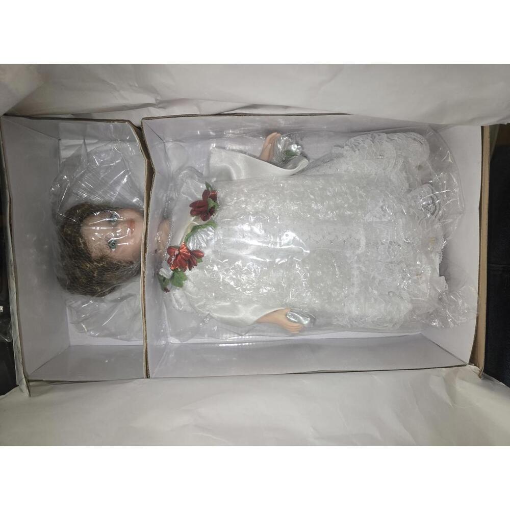 Heritage Signature Collection Porcelain Doll White Dress Boxed Vintage